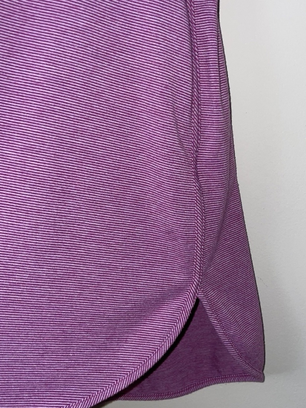Land's End Medium Petite 100% Swing Tunic Tank Top Purple Stripe - Picture 6 of 9